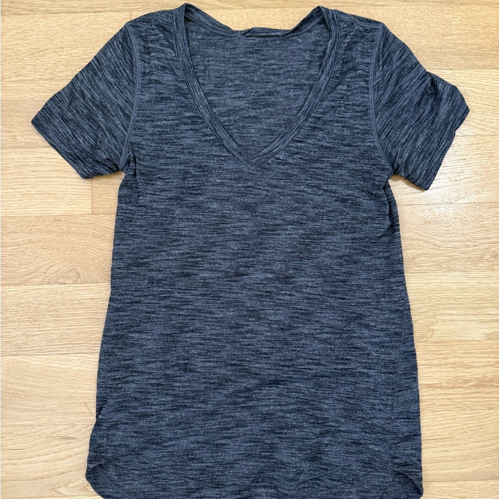Lululemon Athletica Charcoal V-Neck Tee